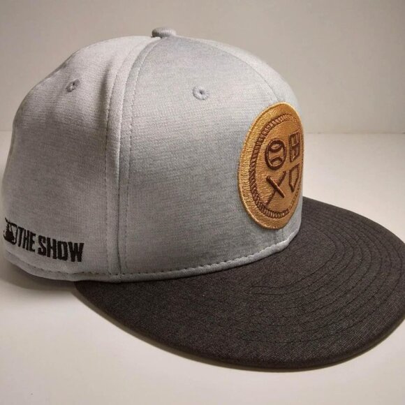MLB The Show Playstation Logo Grey Gold Hat Cap New Era 9Fifty Snapback - Picture 2 of 7